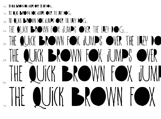DK Spiderlegs font waterfall